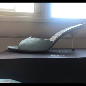 Gucci print slide heals